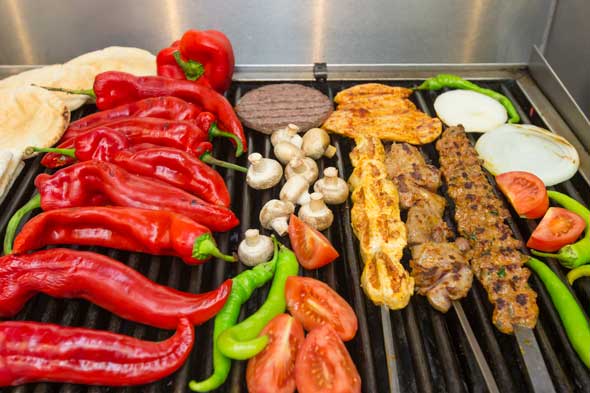 Griller at work